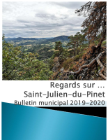 Regards sur St Julien du Pinet 2019-2020